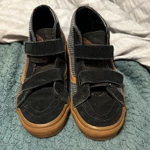 Vans Kids Black and Tan Sneakers